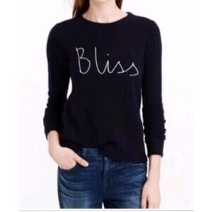 J CREW x Hugo Guinness XXS Bliss Navy Blue Wool Alpaca  Pullover Sweater